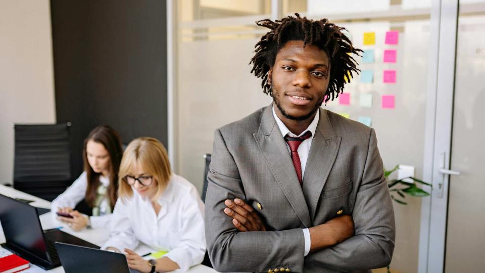 Business professional in conference room