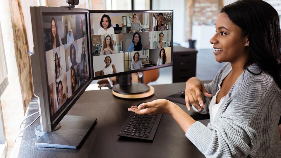 CU Denver student speaking in a teleconference