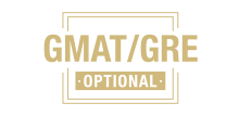 GMAT/GRE is optional for those who meet admissions requirements.